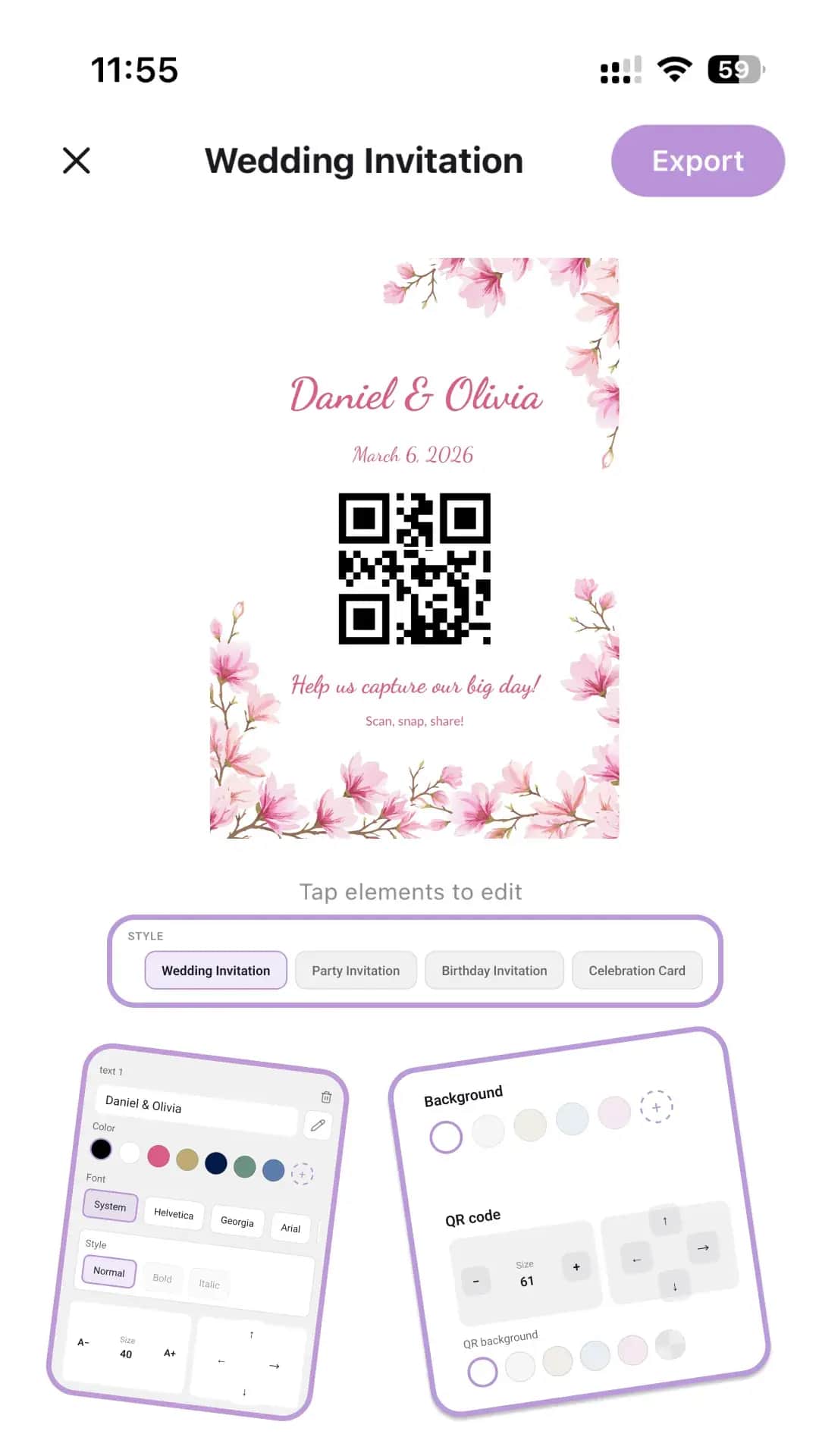 Custom QR designs - Style your QR fast with our unique Canva & in-app presets.